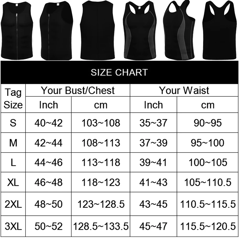 Мужской неопреновый корректирующий жилет на молнии майки Корректирующее белье