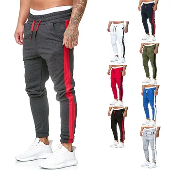 

8 Colors Men's Pants 2020 Popular Casual Trousers Spliced Full Length High Quality Youth Daily Streetwear Sweatpants Plus Size