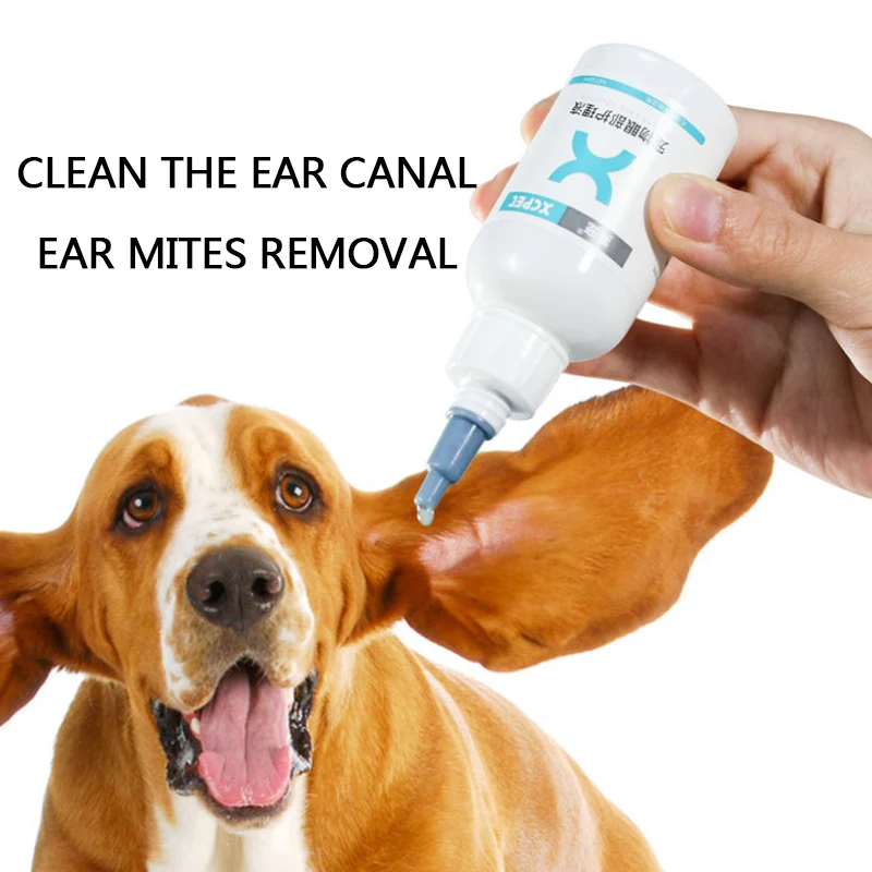 Pet ear mites medicinal ear washing liquid dog ear drops cat ear