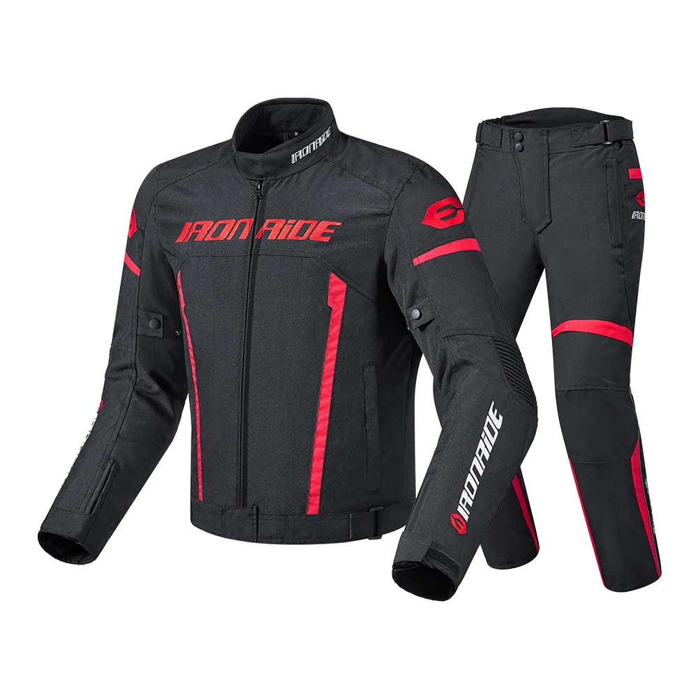Motorcycle Jacket Men Motorcycle Protection Set Windproof Waterproof Riding Jacket/Pants Suit Body Armor for 4 Season
