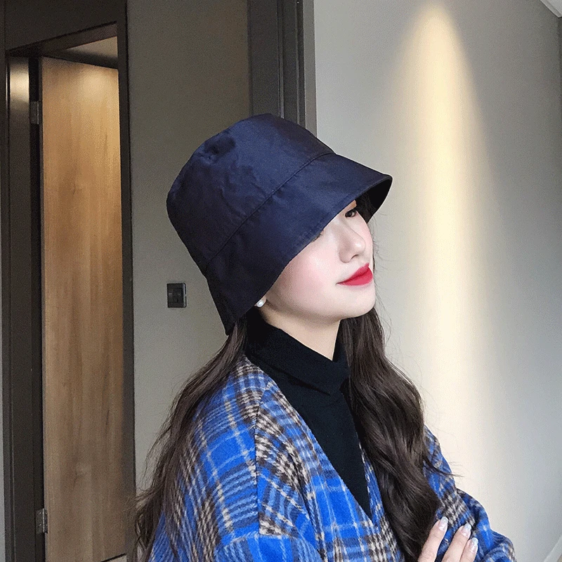 

Hat Female Spring Summer Korean-style Fashion Bucket Hat Japanese-style Versatile Bucket Hat Face Covering Fashion Women's Bucke