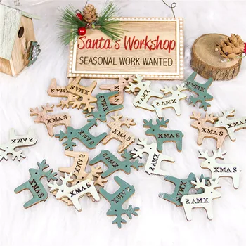 

Christmas Tree Wooden Pendant Painted Hollow Christmas Tree Small Wooden Sign Diy Christmas Decorations