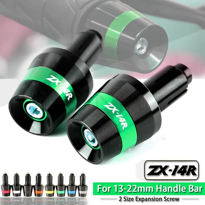 7/8 ''22 мм мотоцикл Алюминий с ЧПУ ручки для Kawasaki ZZR ZX1400 S версия Moto рукоятка ручки с торцевыми крышками Вилки