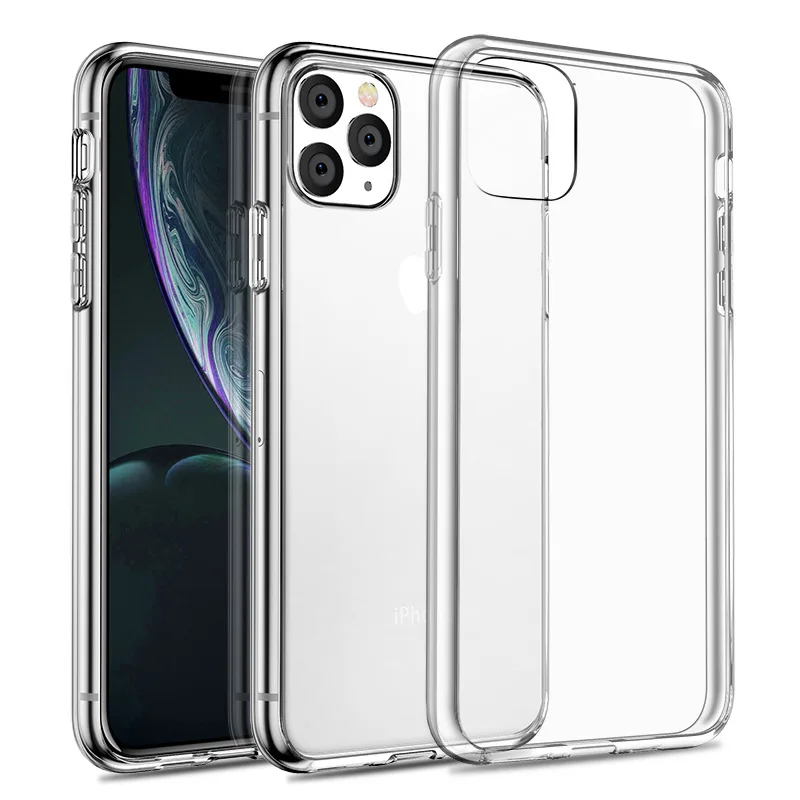 

Soft TPU Transparent Phone Case for iPhone 11 Pro Max 2019 X XR XS Max 6 6S 7 8 Plus 5 5S SE Anti-fall Phone Case
