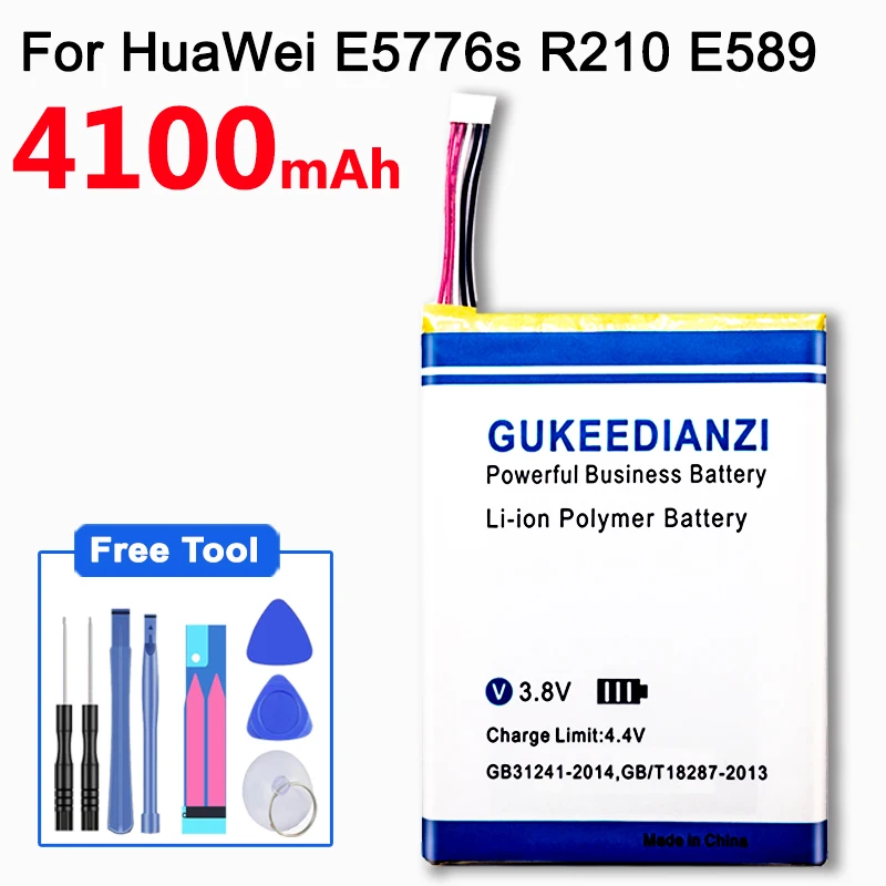 Аккумулятор gukeedianzi для HuaWei E5776s R210 E589 Батарея 4100 мА/ч, HB5P1H
