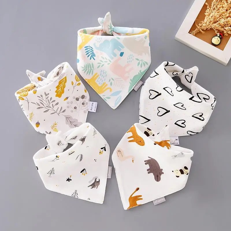 Civarua Kids 5Pcs/Lot Baby Bandana Drool Bibs 100% Organic Cotton Bibs for Boys & Girls, Super Soft Absorbent Feeding Bibs baby accessories doll	 Baby Accessories