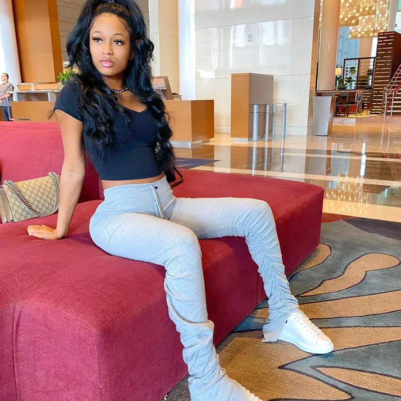 jeans with ruched bottom