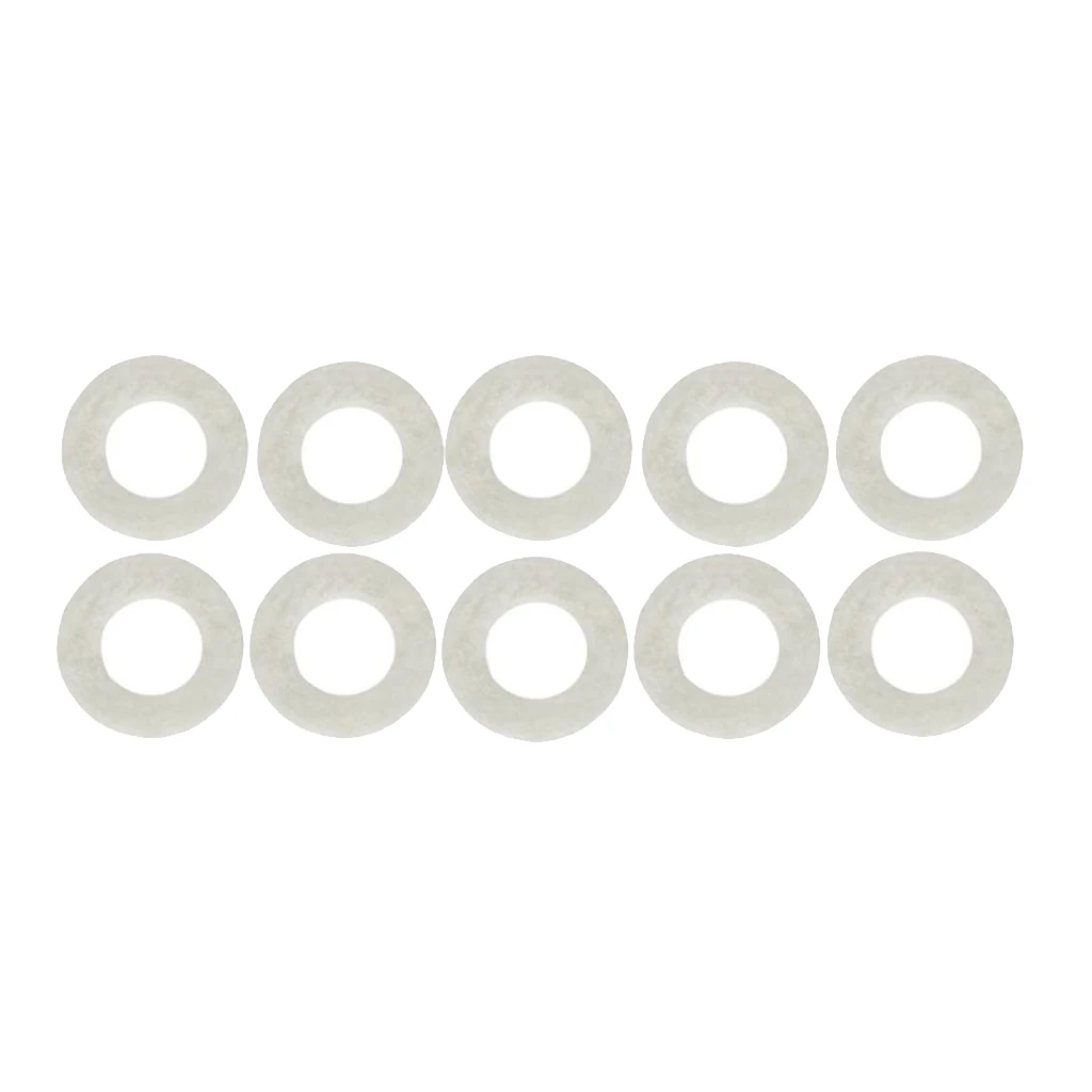 10 Pieces White Trumpet Pads for Trumpet Trombone Repair Replacement