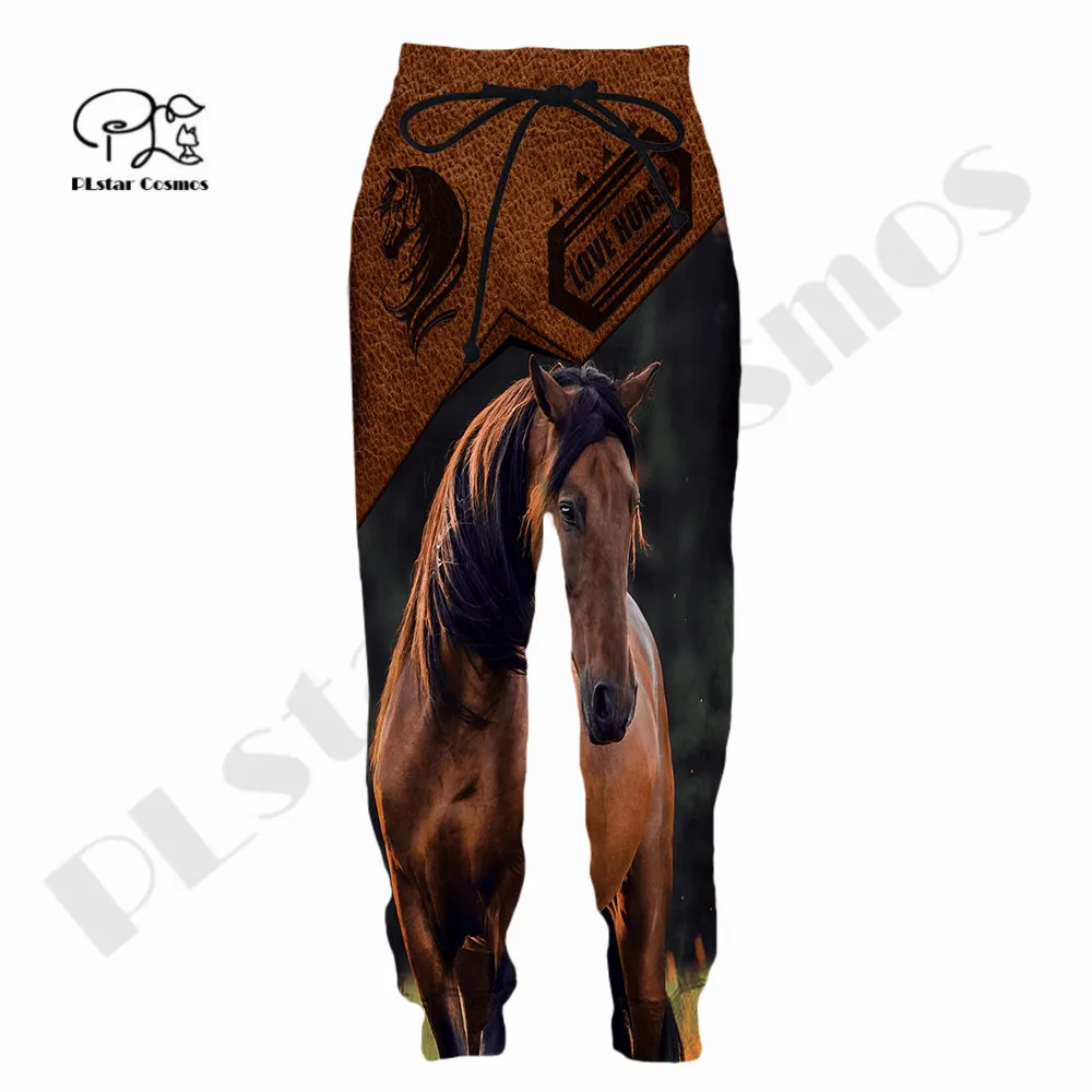 PLstar Cosmos Newest Horse Lover Art Funny Men/Women Streetwear 3DPrint Harajuku Unique Casual Jogger Sport Trousers Pants B-1