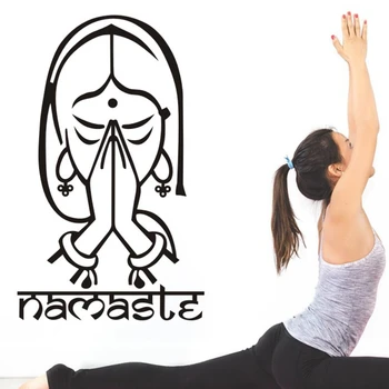 

Yoga Club Wall Sticker Decal Girl Body-building Posters Vinyl Wall Decals Home Decoration Decor Mural Yoga Sticker
