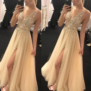 

European and American new women's wear eBay Amazon cross border sexy V-neck dress long skirt wholesale