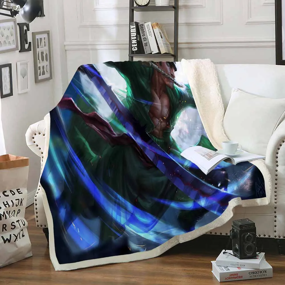 Новое цельное покрывало из полиэстера японского аниме Шерпа флис портативное одеяло НПД теплое одеяло для детей мальчиков домашнее постельное белье - Цвет: Color-10