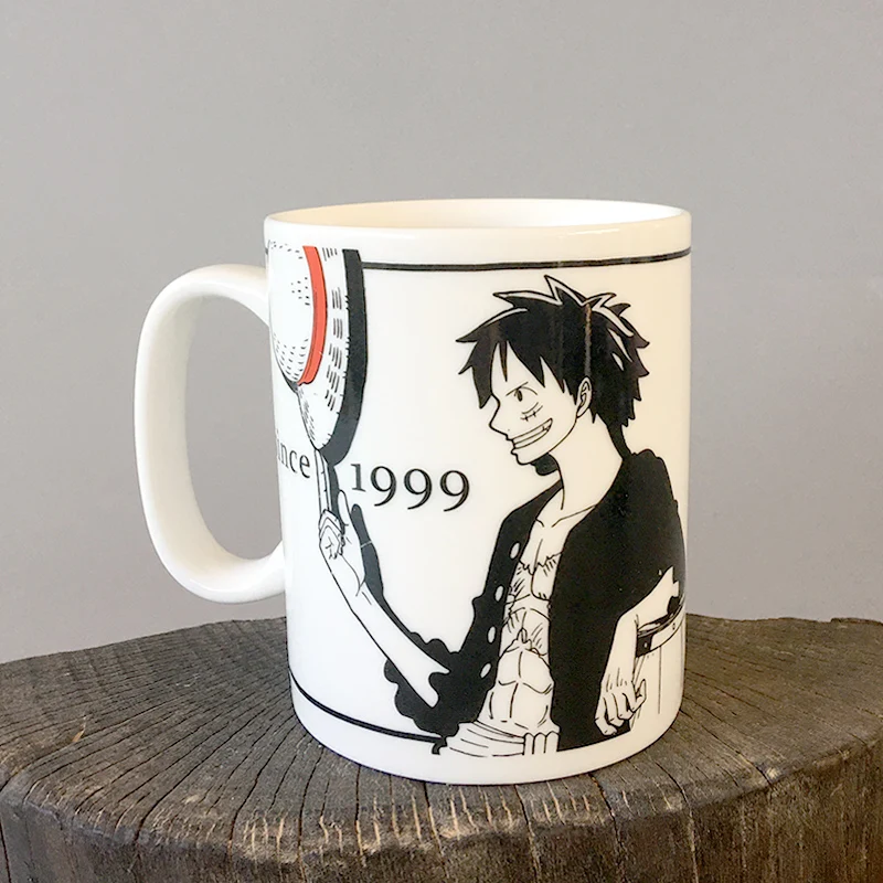 Мультяшная кофейная кружка из цельной керамики copo luffy Sabo zero ace чашка с деревянным