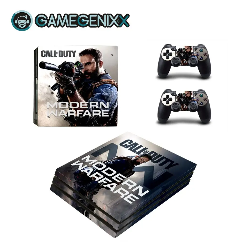 

GAMEGENIXX Skin Sticker Protective Vinyl Decal for PS4 Pro Console and 2 Controllers - Call Duty