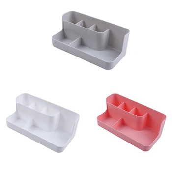 

White Makeup Organizer Bathroom Storage Box Cosmetic Office Desktop Make Up Jewelry Storage Box Sundries Container