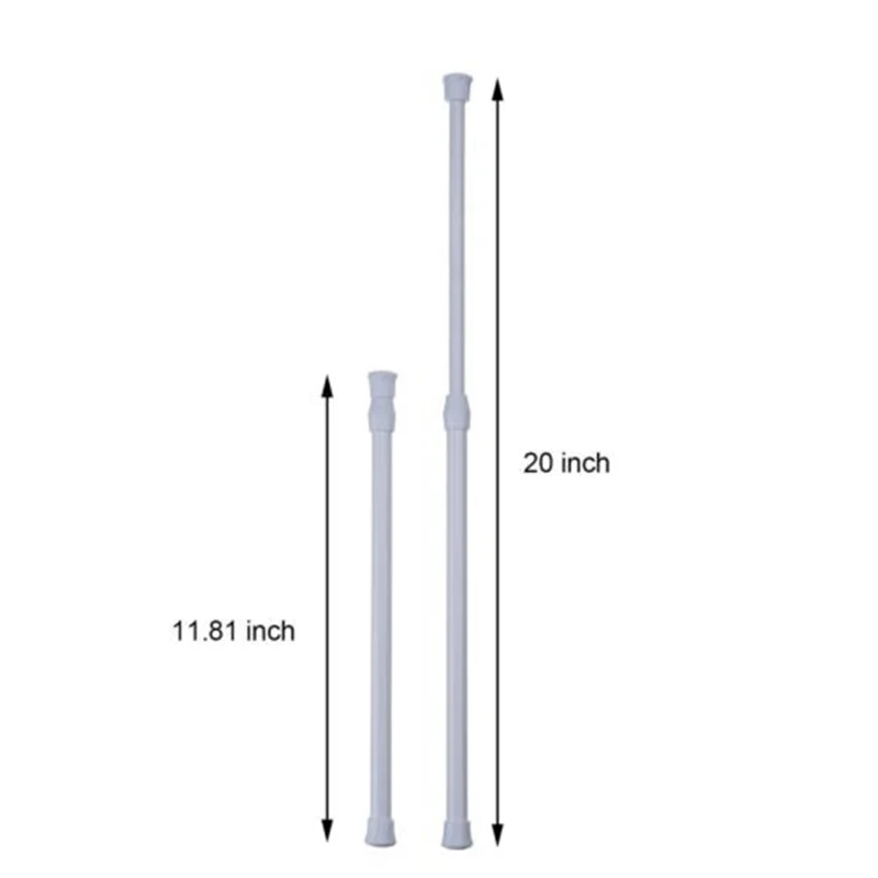 Curtain Rod 1pc Extendable Curtain Rail Pole Rod Telescopic Tension For Bathroom Wardrobe Door Shoe Cabinet Multi Purpose curtain rod