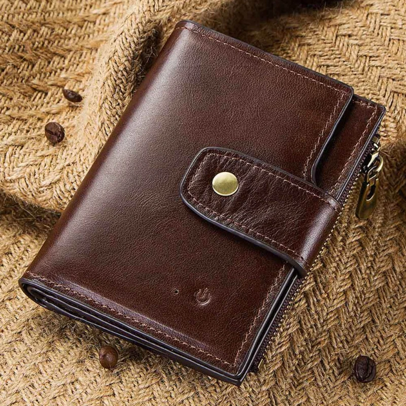 

Card Leather Bifold Smart Wallet with Alarm GPS Map Bluetooth Alarm Coin Purse LX9F