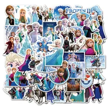 50pcs Disney Princess Sticker Frozen 2 Princess Sticker Computer frigorifero lavatrice adesivo per telefono adesivi decorativi
