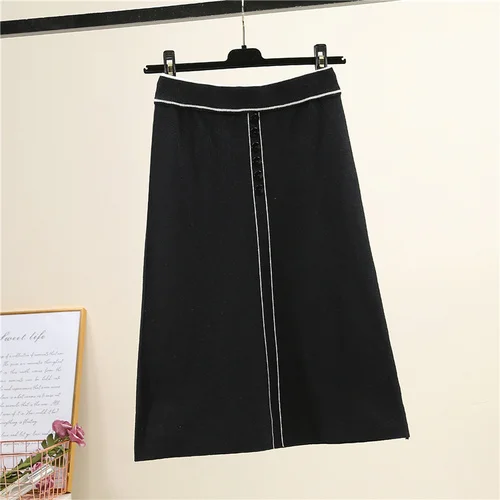 Черный Fv502 new autumn winter women fashion casual sexy Skirt kawaii plus size skirt harajuku long skirts for women - Цвет: Черный
