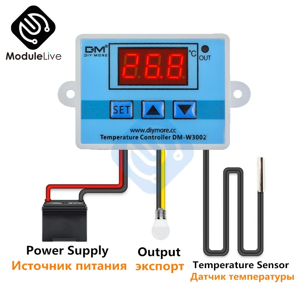 Tiamu 5Pcs 110-220V Ac Digital Led Temperature Controller Xh-W3001 for Incubator Cooling Heating Switch Thermostat Ntc Sensor Tiamu 5Pcs 110-220V Ac Digital Led Temperature Controller Xh-W3001 for Incubator Cooling Heating Switch Thermostat Ntc Sensor