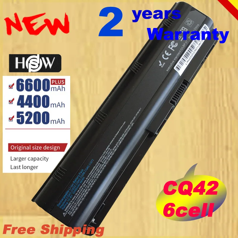 Новый аккумулятор HSW 6Cell для HP Pavilion G4 G6 G7 G32 G42 G56 G62 G72 CQ42 CQ43 CQ56 CQ62 CQ72 DM4 DM4T MU06 593553-001 HSTNN-