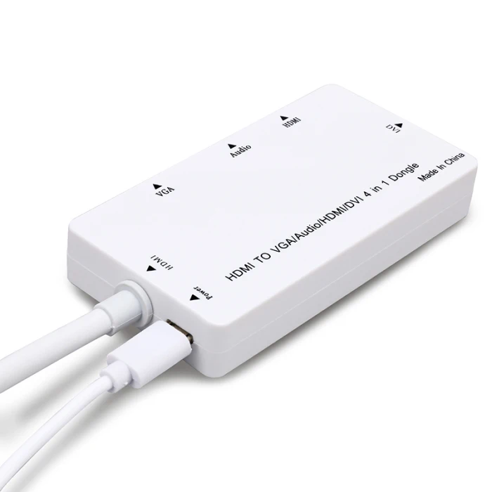 HD 4-в-1 Дисплей конвертер для телевизионные проекторы с HDMI/VGA/DVI Порты UY8