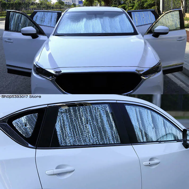 Car Aluminum Foil Windshield Sunshade Back Front Rear Window Sun Shade Protector For Mazda Cx5