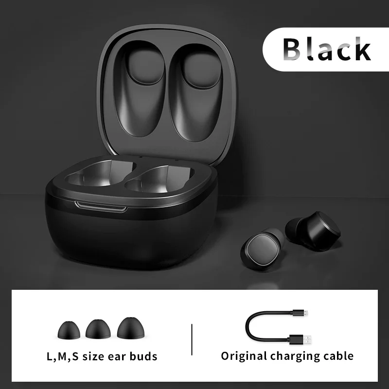 blk Новые Picun W5 TWS Bluetooth наушники мини портативные невидимые беспроводные наушники Spotrs водонепроницаемые BT5.0 стерео наушники гарнитура - Цвет: blk