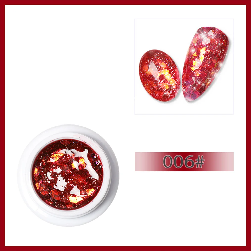 Color 06 PinPai 8g блестящие Платиновые блестки гель для ногтей Светодиодная смывка для лака Блестящий декор с блестками УФ гель лак живопись УФ-полировка - Цвет: Color 06
