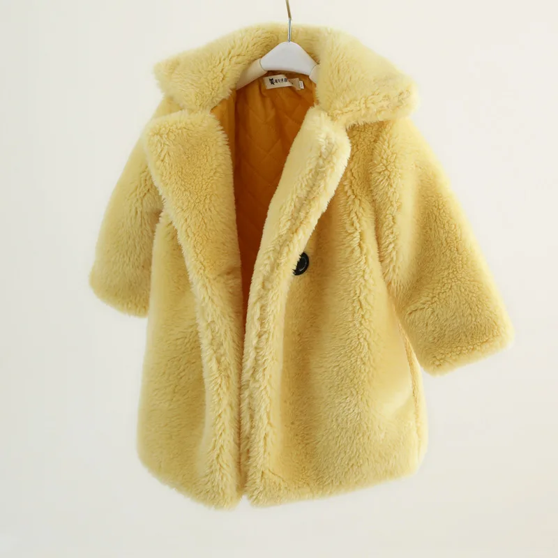 faux fur girl coat