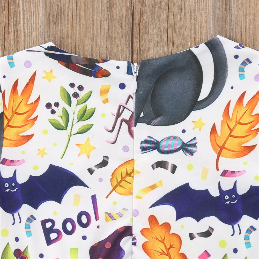 Baby Girls Halloween Printed Dress Princess Dress