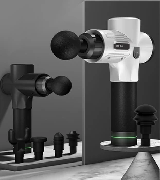 

20 Gears 6 heads LCD Touch Screen High Frequency Massage Gun Muscle Relax Body Relaxation Electric Massager with Portable Bag