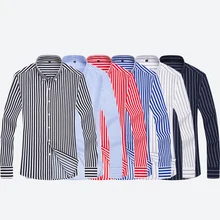 Zogaa мужская формальная рубашка с длинным рукавом, полосатая рубашка для мужчин, Повседневная рубашка для мужчин