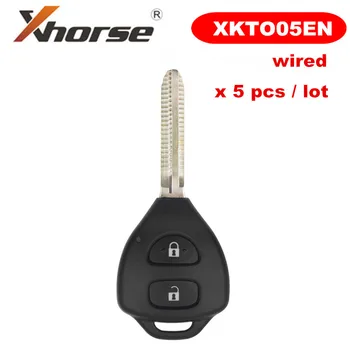 

XHORSE XKTO05EN for Toyota Style Flat 2 Buttons Wired Universal Remote Key English Version