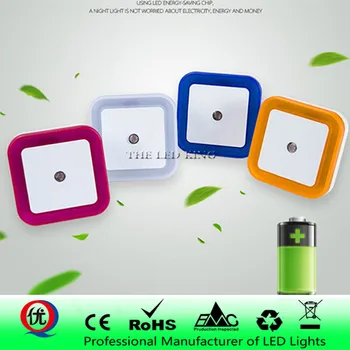 

Light Sensor Control Night Light Mini EU US Plug Novelty Square Bedroom lamp For Baby Gift Romantic Colorful Lights