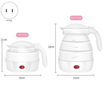 

Electric Kettle Folding Water Kettle Portable Smart Flask Pot Auto Power-Off Protection 0.8L Kettle Teapot Home Travel Camping K