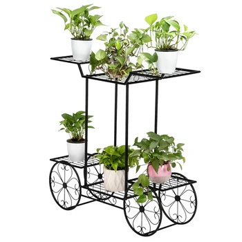 

6 Layers Flower Stand Holder Indoor Steel Plants Shelf Rack Floor-standing Living Room Balcony FlowerPot Shelves Garden Decors