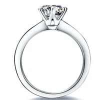 Solid Platinum PT950 Ring 1CT Moissanite Engagement Ring Beautiful Birthday Jewelry Gift For Girl White Gold Forever Brilliant 2