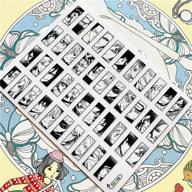 TSC-293 TSC-287 Japanese cartoon anime clown character 3D Back glue Nail Art Stickers Decals Sliders Nail ornament decoration TSC-108 N