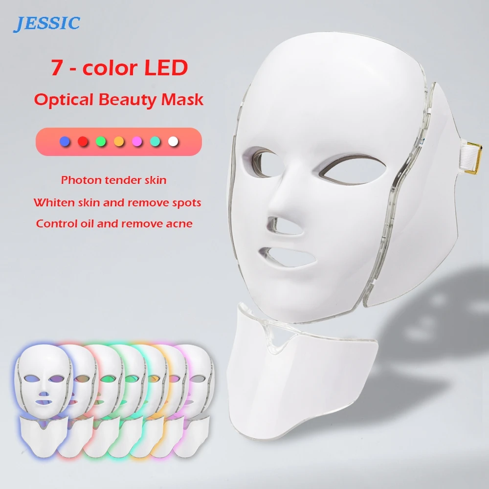 

JESSIC Professional Led Light MaskTherapy Korean Photon Therapy Face Mask Machine Light Therapy Acne Mask Neck Beauty Mask