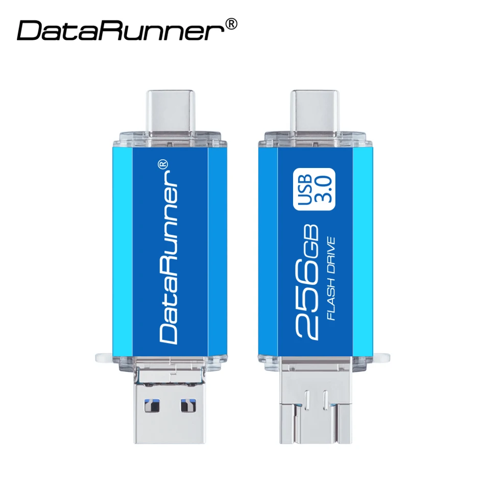 DataRunner OTG Usb флеш-накопитель высокоскоростной флеш-накопитель 32 Гб 64 Гб 128 ГБ 256 ГБ Тип C Флешка 3 в 1 микро Usb флешка диск памяти