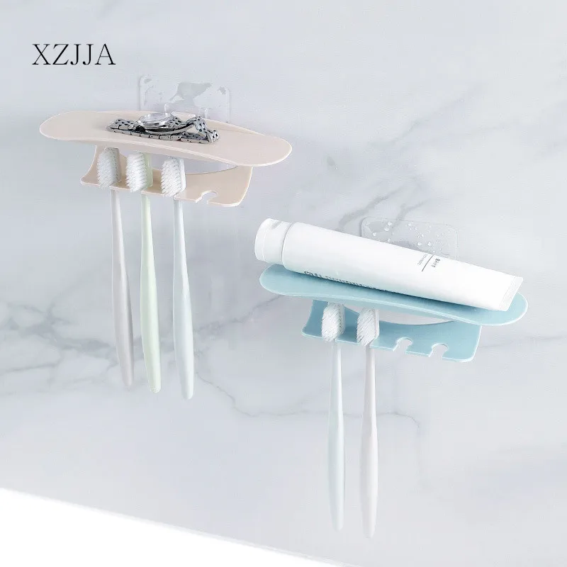 Настенный держатель XZJJA для зубных щеток многофункциональный органайзер зубной