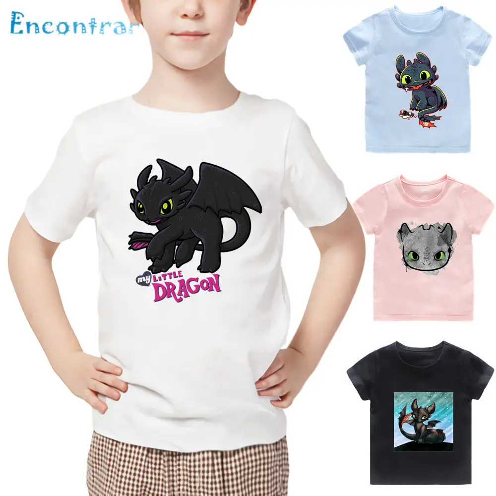 

New Cartoon Toothless The Night Fury Children's T-shirt Kids Funny O-Neck T Shirt Boys Girls Summer Clothes,HKP2504