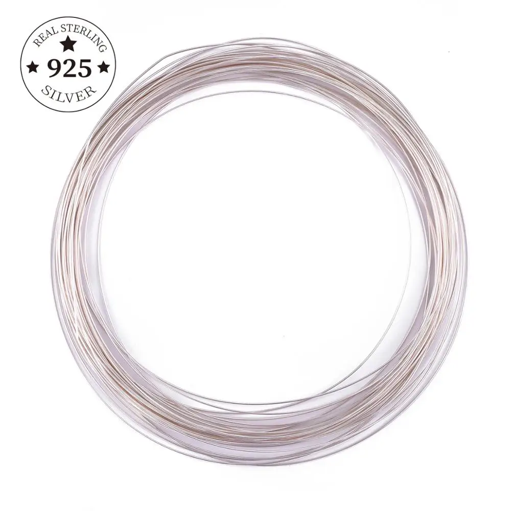 1m/lot Resistant Strong 925 Sterling Silver Wire String Colorfast Beading Cord For DIY Jewelry Making Accessories | Украшения и
