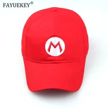 Супер Марио Bros Бейсболка для женщин и мужчин Регулируемая шляпа с пряжкой Красный M Зеленый L фиолетовый косплей костюм Кепка