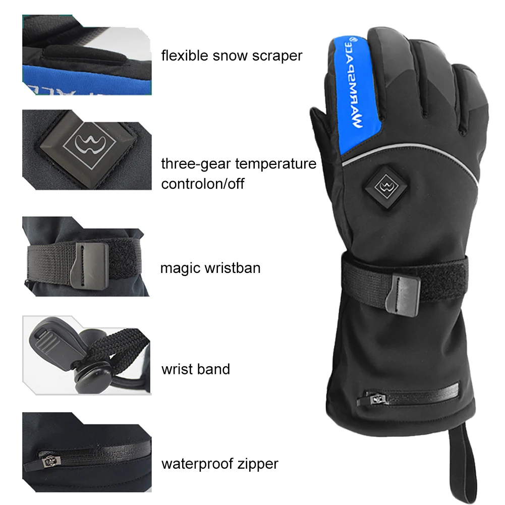 Теплые Зимние перчатки для катания на лыжах Warmspace унисекс с электрическим подогревом