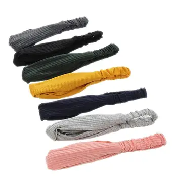 

7pcs Criss Cross Stretch Elastic Headwraps Hair Bands Home Use Sports Solid Color Headbands Hair Rope for Women Girls Female