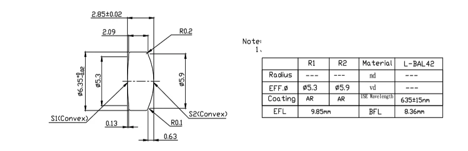 凹透镜规格图速卖通