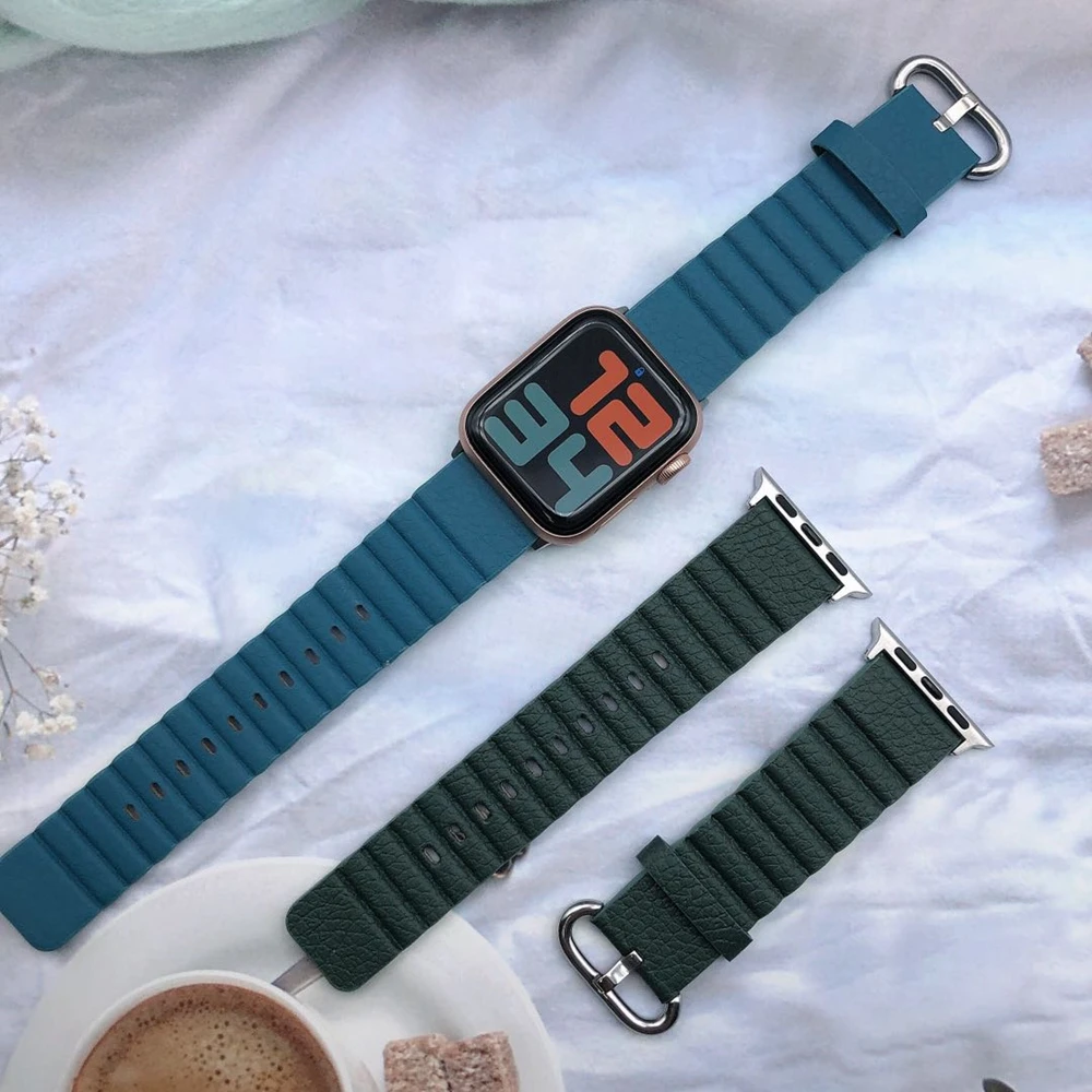 Высококачественная кожаная Петля для Apple Watch Band 42 мм 38 40 44 iWatch Strap series 1 2 3 4 5 |