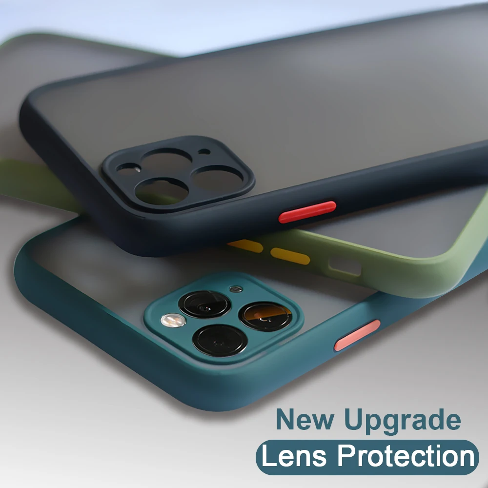 Защитный чехол для объектива камеры iPhone 11 Pro Max роскошная прозрачная матовая